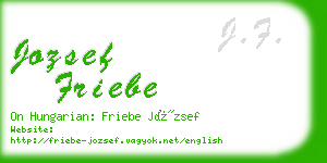 jozsef friebe business card